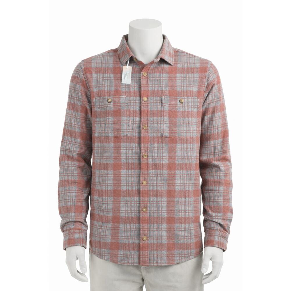 Marine Layer Men’s XL Plaid Flannel‎ Shirt  Stretch Coastal Casual Button-Down